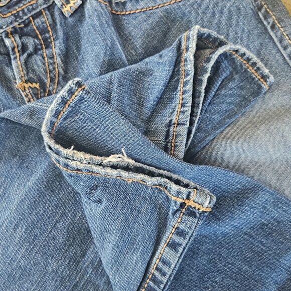 Vintage True Religion Big T Jeans Straight Leg Button Fly Size 31 Low Rise - Picture 15 of 16